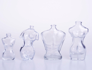 Man And Woman Shaped Glass Perfume Bottle 