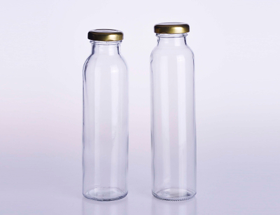 Ice Tea Packing Glass Juice Bottle with Tinplate Lid