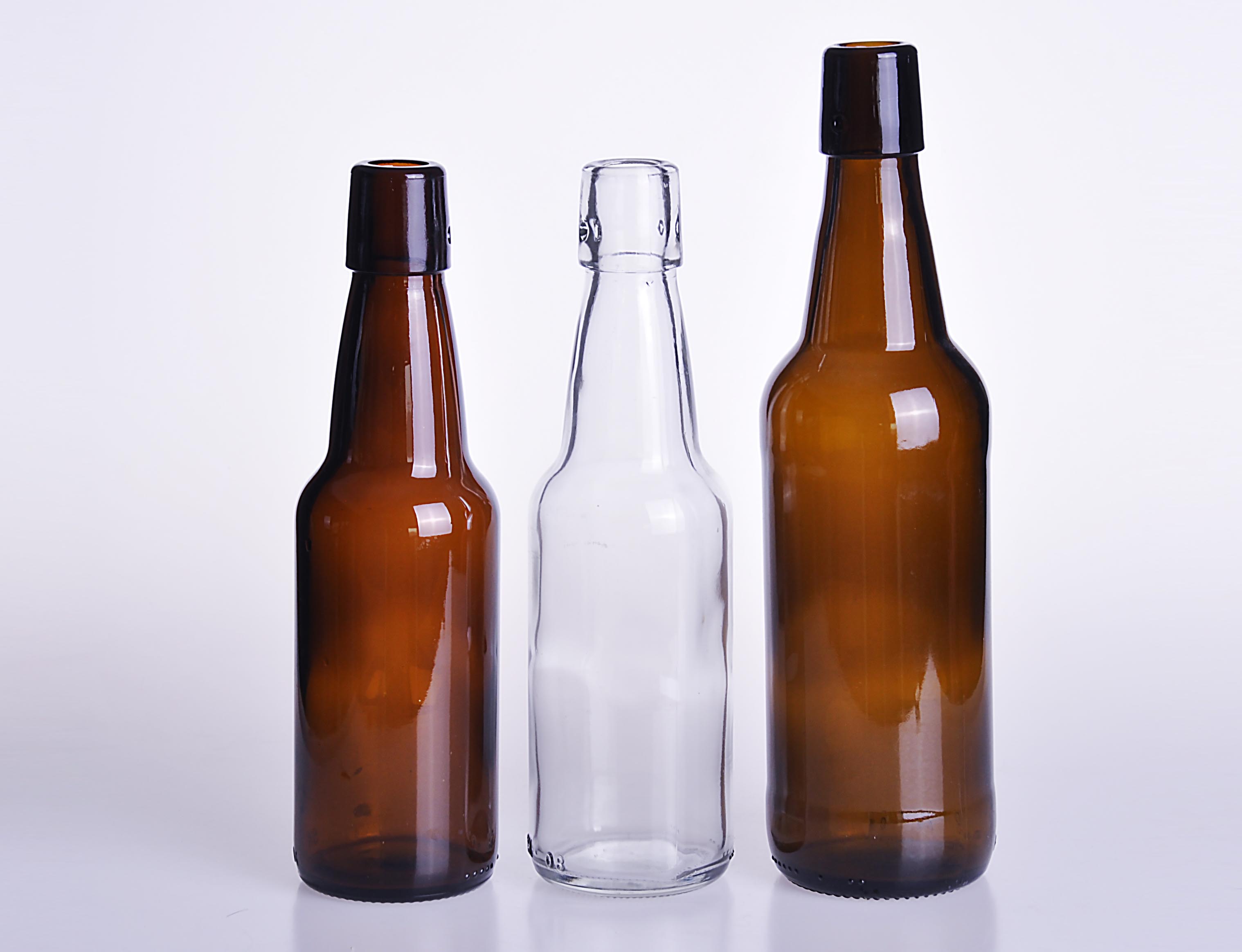 Glass Beer Bottle with Swing Top