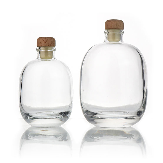 Transparent Flint Whisky Vodka Tequila Glass Liquor Bottle With Sealed Lid