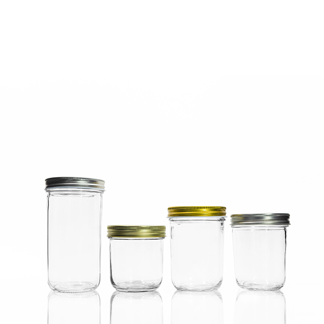 150ml 200ml 280ml 350ml 500ml 650ml Clear High White Glass Mason Jar with Lid
