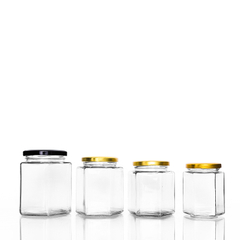30ml 40ml 80ml 120ml Thickened Clear Six Ribbed Glass Honey Jam Jar with Tinplate Lid