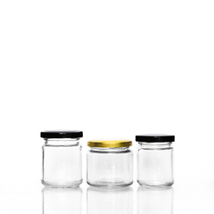 50ml 100ml 120ml Empty Clear Glass Jam Jar with Lid
