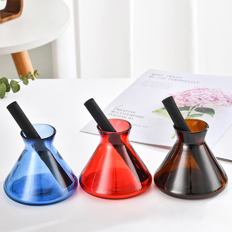 200ml Red Black Clear Conical Glass Aromatherapy Bottle
