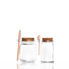 100ml 250ml Airtight Glass Jam Jar with Wooden Spoon