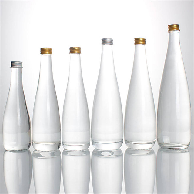 25.4 Oz Empty Natural Spring Water Glass Soda Bottles with Cork Lid
