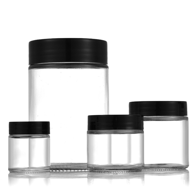 180ml Tall Clear Glass Storage Tube with Safety Cover