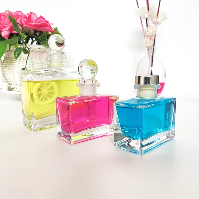 50ml 120ml 330ml 380ml Clear Flat Square Deodorant Glass Aromatherapy Bottle